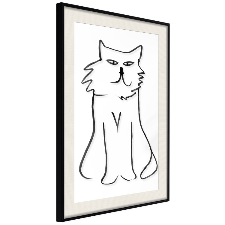 Wall Poster I'm Watching You! - black and white simple line art with an animal motif 119272 additionalImage 3