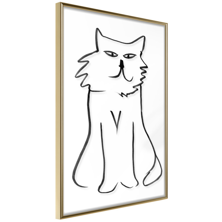 Wall Poster I'm Watching You! - black and white simple line art with an animal motif 119272 additionalImage 14