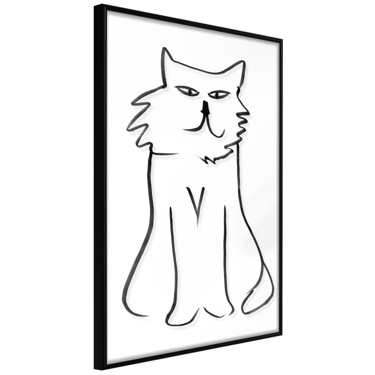 Wall Poster I'm Watching You! - black and white simple line art with an animal motif 119272 additionalImage 12
