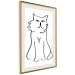 Wall Poster I'm Watching You! - black and white simple line art with an animal motif 119272 additionalThumb 2