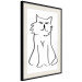 Wall Poster I'm Watching You! - black and white simple line art with an animal motif 119272 additionalThumb 3