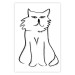 Wall Poster I'm Watching You! - black and white simple line art with an animal motif 119272