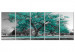 Canvas Autumn in the Park (5 Parts) Narrow Turquoise 122772