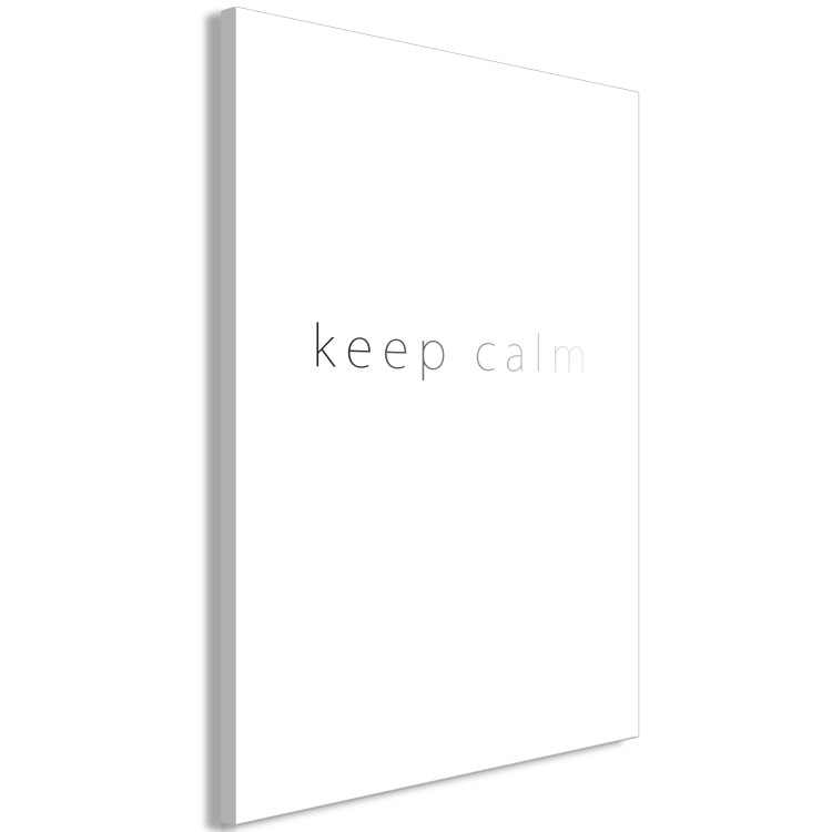 Canvas Print Feel the silence - a minimalist lettering in English on white 122872 additionalImage 2