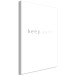 Canvas Print Feel the silence - a minimalist lettering in English on white 122872 additionalThumb 2