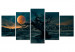 Canvas Print Twilight Time (5 Parts) Wide Green 123672