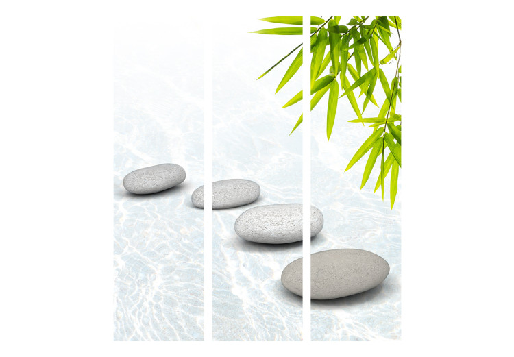 Room Separator Stoic Serenity (3-piece) - composition with stone in Zen style 124072 additionalImage 7