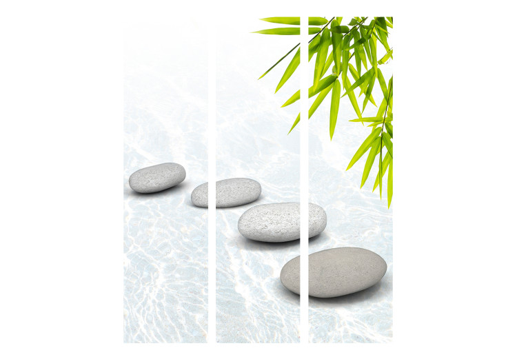 Room Separator Stoic Serenity (3-piece) - composition with stone in Zen style 124072 additionalImage 3
