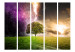 Room Separator Magical Tree II (5-piece) - colorful fantasy in a nighttime meadow 124172 additionalThumb 3