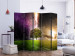 Room Separator Magical Tree II (5-piece) - colorful fantasy in a nighttime meadow 124172 additionalThumb 2