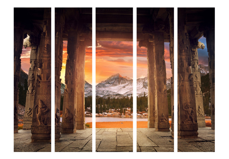 Room Separator Trails of Rocky Temples II (5-piece) - view of mountain landscape 124272 additionalImage 3