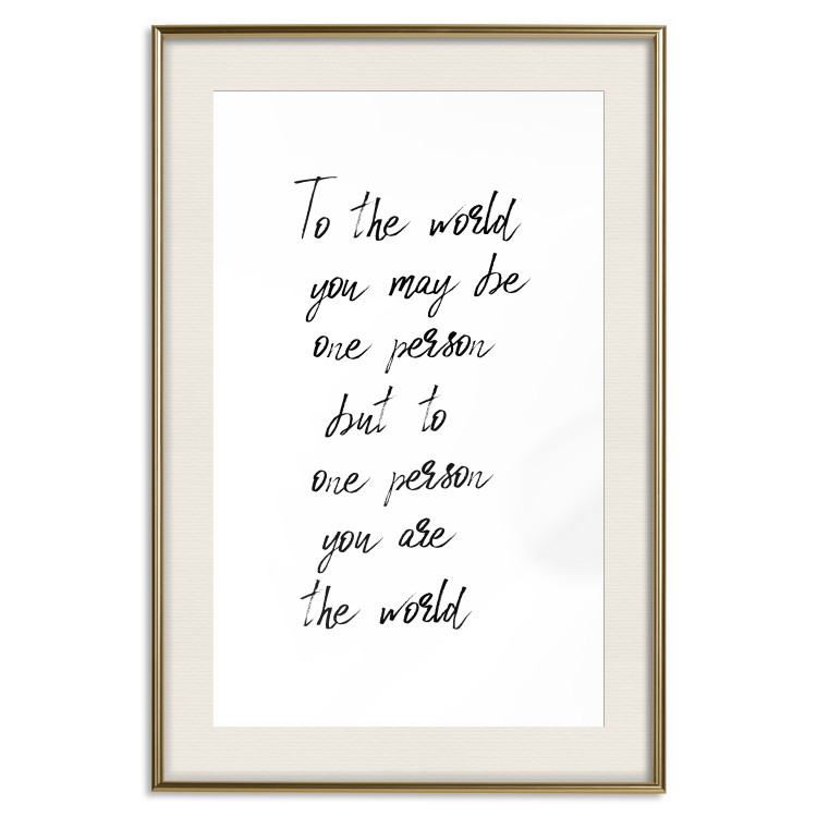 Wall Poster You Are My World - English quote on a contrasting white background 125272 additionalImage 19