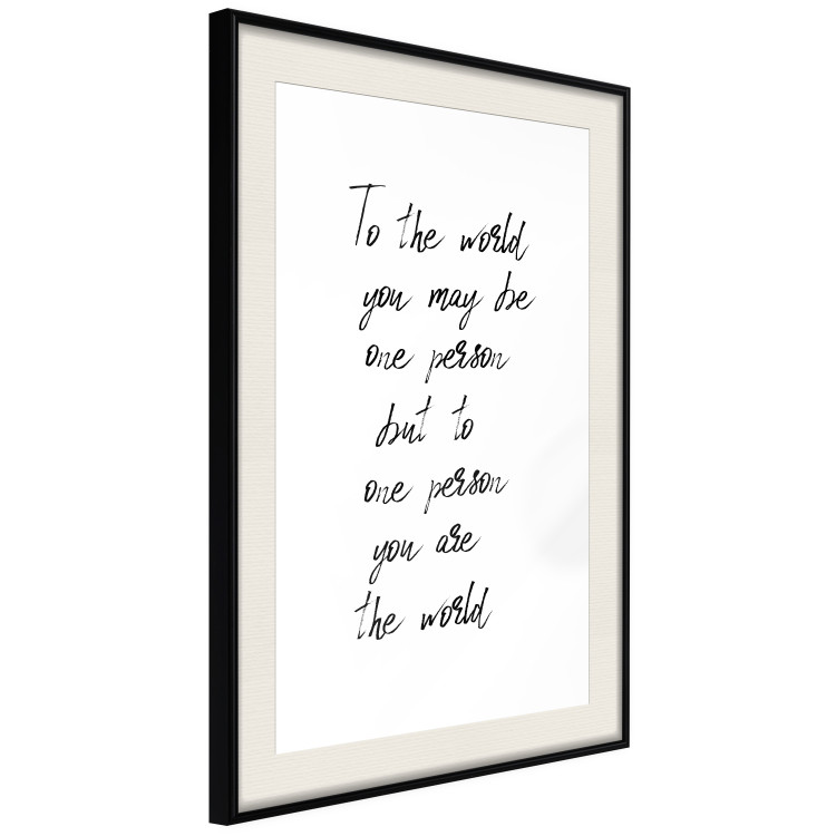 Wall Poster You Are My World - English quote on a contrasting white background 125272 additionalImage 3