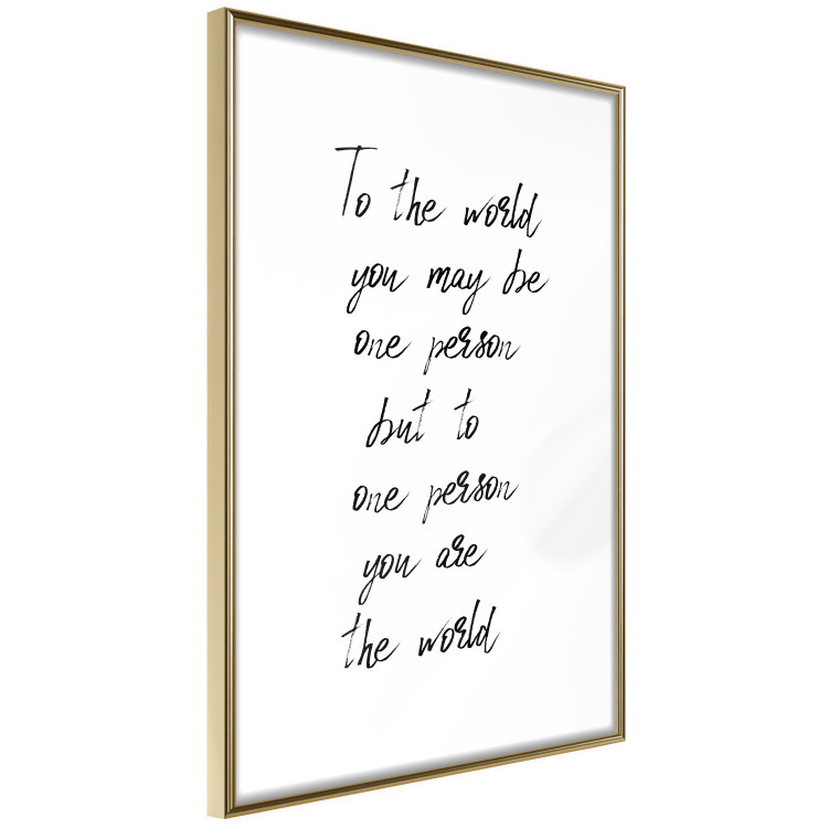 Wall Poster You Are My World - English quote on a contrasting white background 125272 additionalImage 12