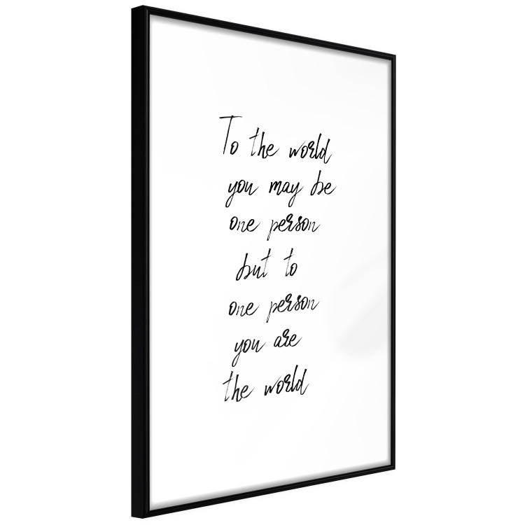 Wall Poster You Are My World - English quote on a contrasting white background 125272 additionalImage 11