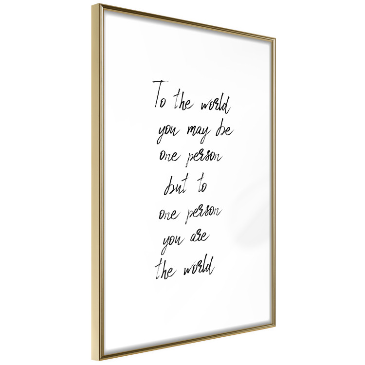 Wall Poster You Are My World - English quote on a contrasting white background 125272 additionalImage 6