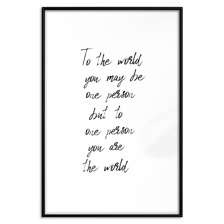 Wall Poster You Are My World - English quote on a contrasting white background 125272 additionalImage 15