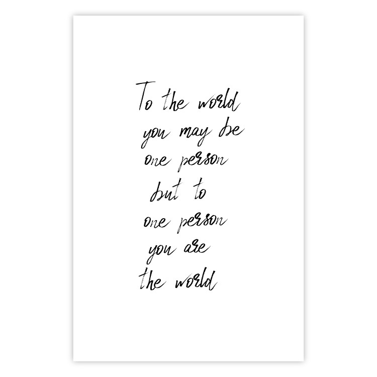 Wall Poster You Are My World - English quote on a contrasting white background 125272 additionalImage 19