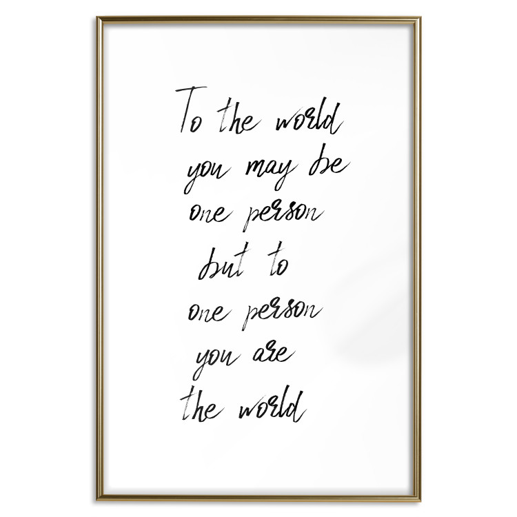 Wall Poster You Are My World - English quote on a contrasting white background 125272 additionalImage 20