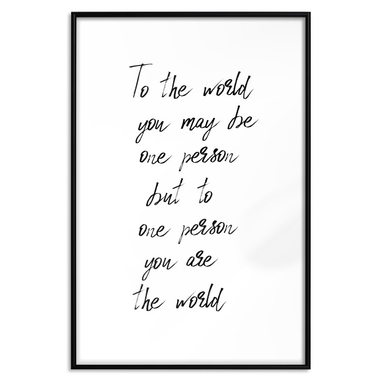 Wall Poster You Are My World - English quote on a contrasting white background 125272 additionalImage 24