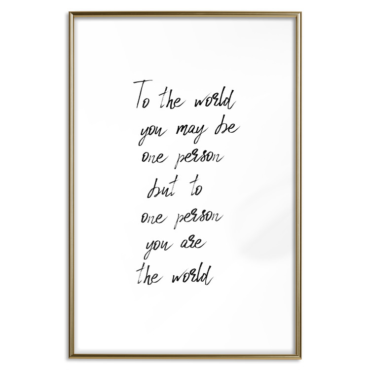 Wall Poster You Are My World - English quote on a contrasting white background 125272 additionalImage 14
