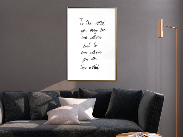 Wall Poster You Are My World - English quote on a contrasting white background 125272 additionalImage 7