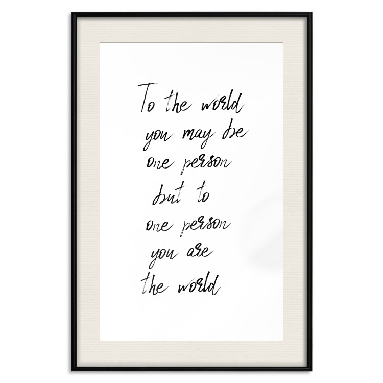 Wall Poster You Are My World - English quote on a contrasting white background 125272 additionalImage 18