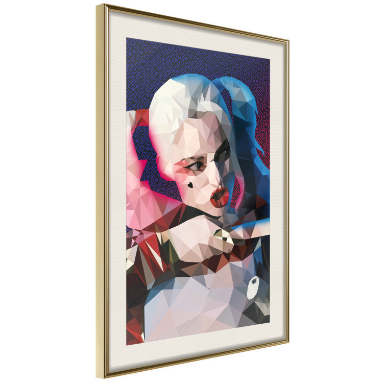 Wall Poster Harlequin - portrait of a woman with geometric figures in an abstract style 125372 additionalImage 2