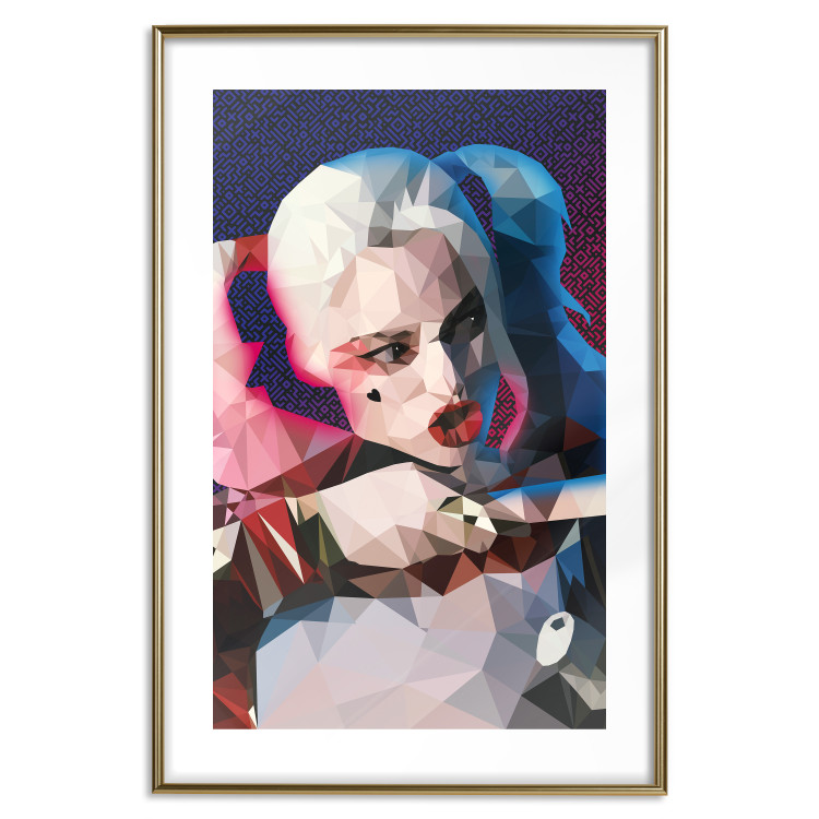 Wall Poster Harlequin - portrait of a woman with geometric figures in an abstract style 125372 additionalImage 14