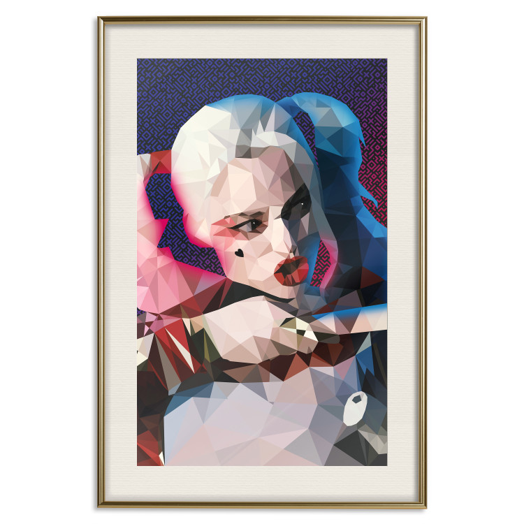 Wall Poster Harlequin - portrait of a woman with geometric figures in an abstract style 125372 additionalImage 19
