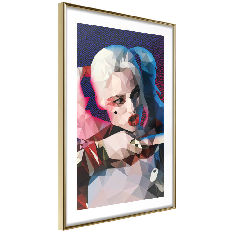 Wall Poster Harlequin - portrait of a woman with geometric figures in an abstract style 125372 additionalImage 6