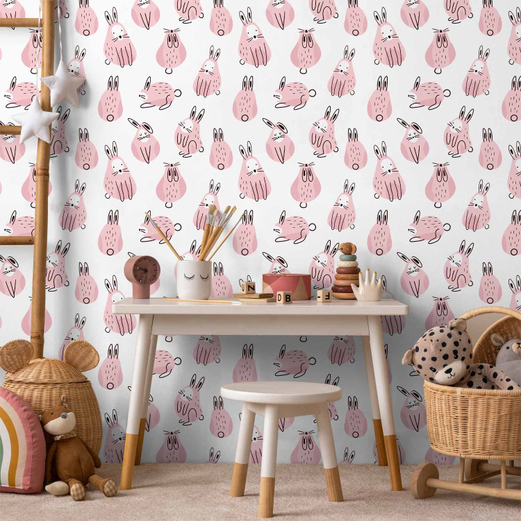 Modern Wallpaper Hairy Rabbits 126972
