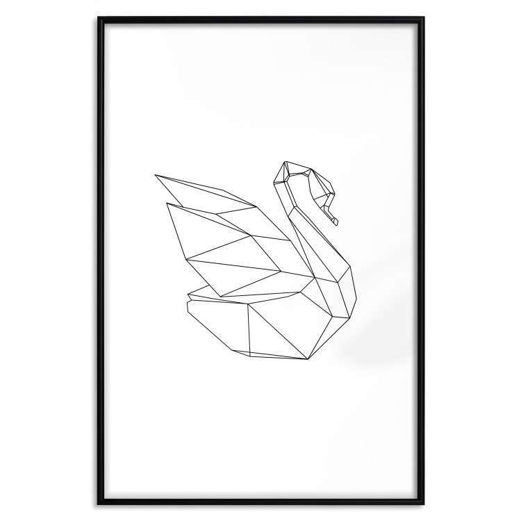 Wall Poster Geometric Swan - abstract animal line art on white background 128072 additionalImage 16