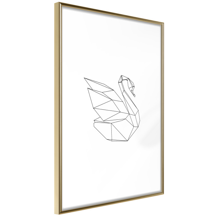 Wall Poster Geometric Swan - abstract animal line art on white background 128072 additionalImage 6