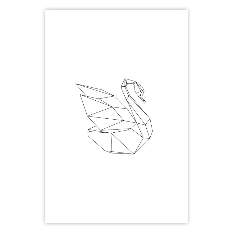 Wall Poster Geometric Swan - abstract animal line art on white background 128072 additionalImage 19