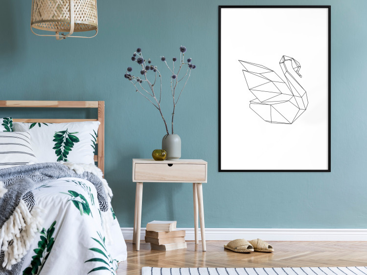 Wall Poster Geometric Swan - abstract animal line art on white background 128072 additionalImage 12