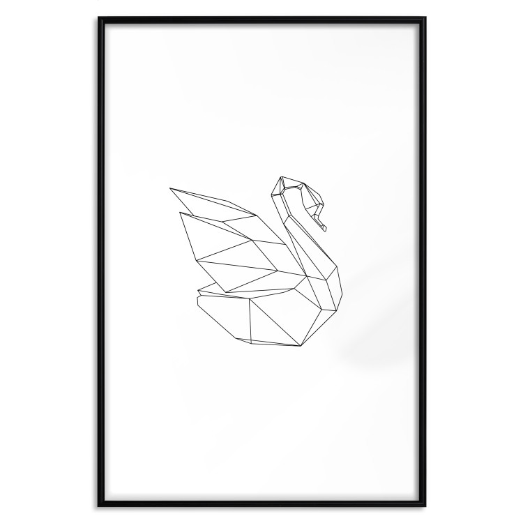Wall Poster Geometric Swan - abstract animal line art on white background 128072 additionalImage 15
