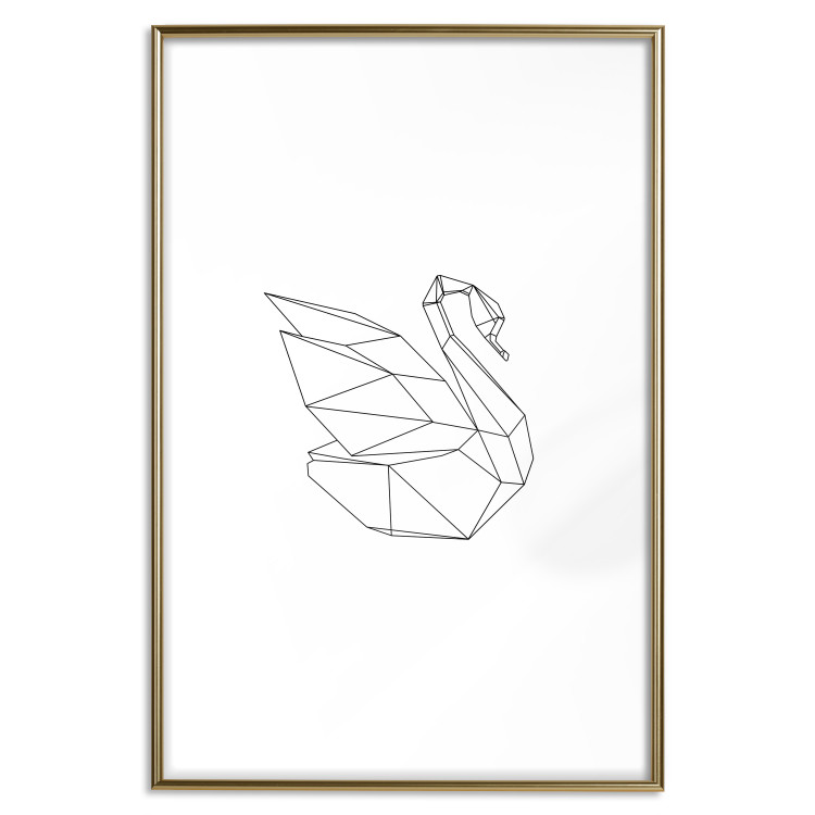 Wall Poster Geometric Swan - abstract animal line art on white background 128072 additionalImage 14