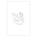 Wall Poster Geometric Swan - abstract animal line art on white background 128072 additionalThumb 19