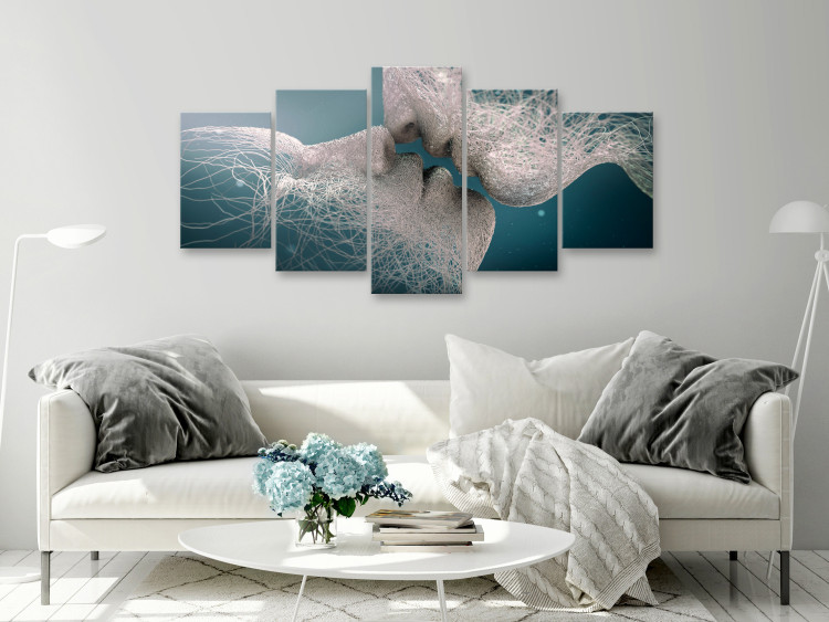 Canvas Touch of Breath (5-part) wide - love of abstract people 128772 additionalImage 3