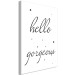 Canvas Art Print Hello Gorgeous (1-part) vertical - English inscription with stars 129572 additionalThumb 2