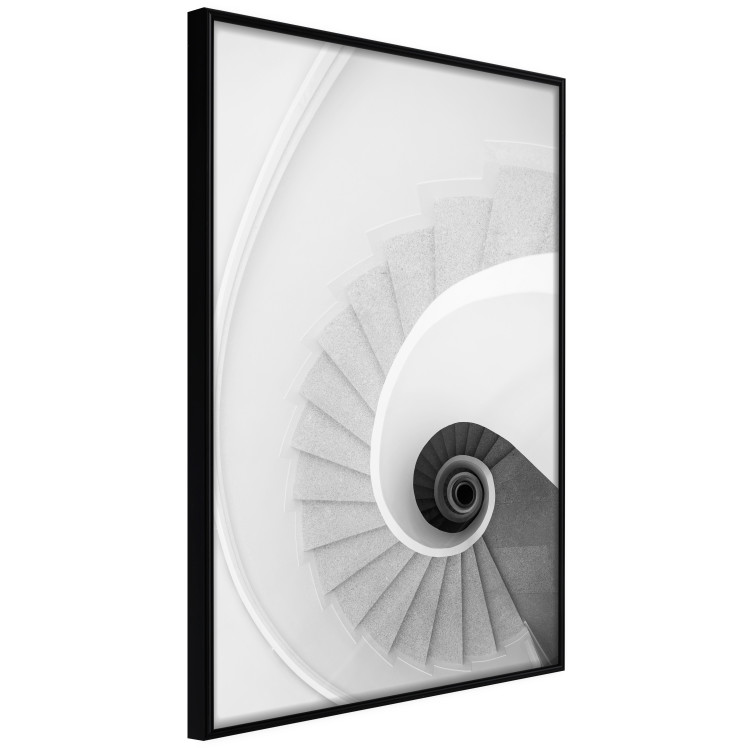 Poster White Stairs - black and white architecture of a winding staircase 129772 additionalImage 11