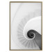 Poster White Stairs - black and white architecture of a winding staircase 129772 additionalThumb 17