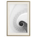 Poster White Stairs - black and white architecture of a winding staircase 129772 additionalThumb 20