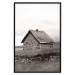 Poster Fisherman's Hut - landscape of a field and a stone house against a clear sky 130272 additionalThumb 18