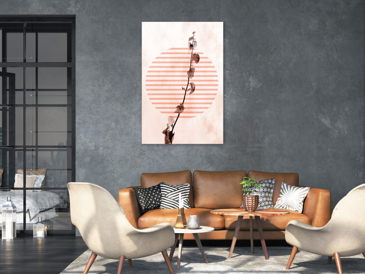 Canvas Print Weak twig - abstract with nature and a geometric pattern 131672 additionalImage 3