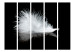 Room Separator White Feather II (5-piece) - black and white composition with a feather 133272 additionalThumb 3