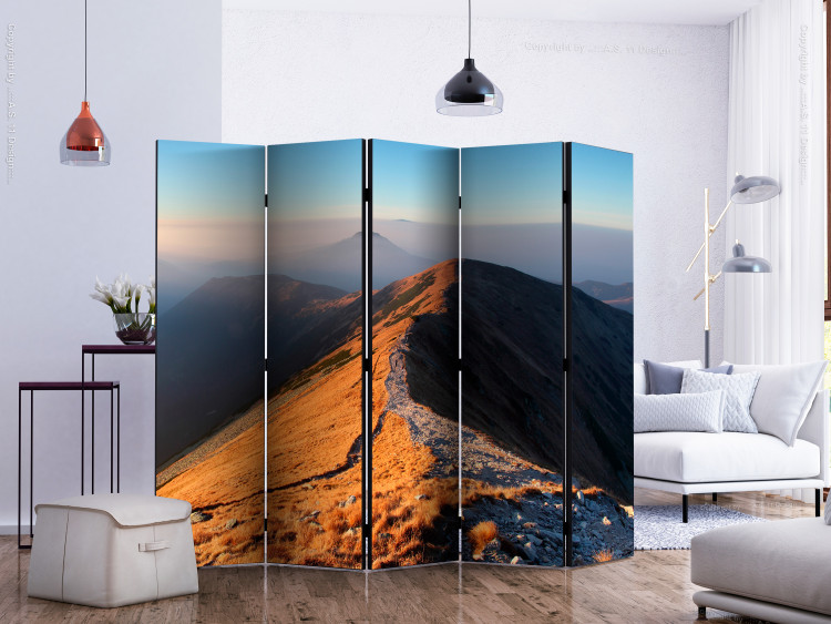Room Divider Screen Trail in the Western Tatras II - mountain landscape against the sky and fog 133972 additionalImage 2