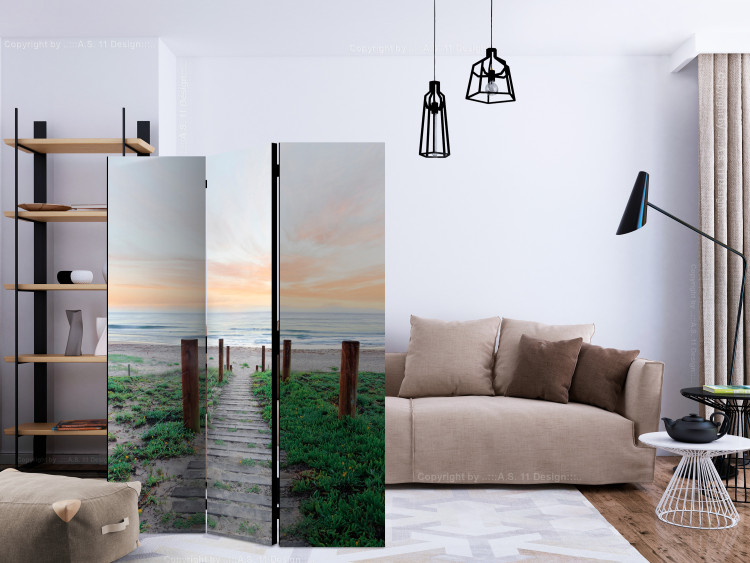 Room Divider Amidst the Grass - beach and sea landscape against a sunset backdrop 134072 additionalImage 4