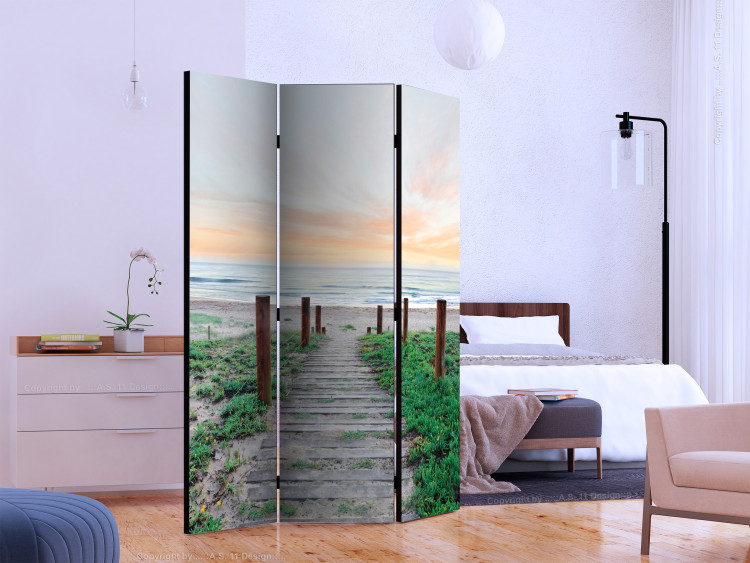Room Divider Amidst the Grass - beach and sea landscape against a sunset backdrop 134072 additionalImage 2